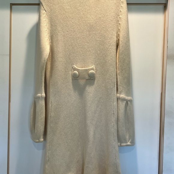 Dear Pruitt Anthropologie Cashmere Sweater Coat - Cream Double Breasted - Picture 2 of 8